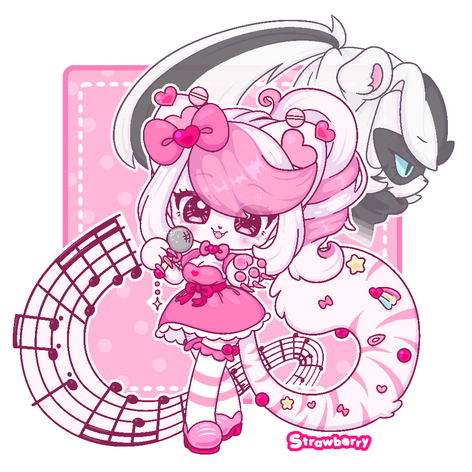 Full Body Chibi Illustration w/ Simple BG