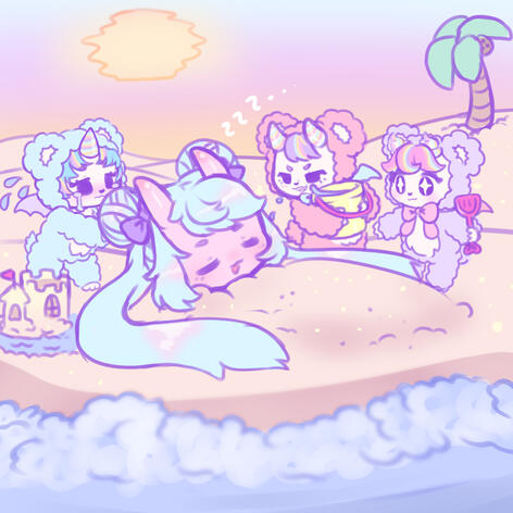 Multiple Chibi Character Sketch Scene