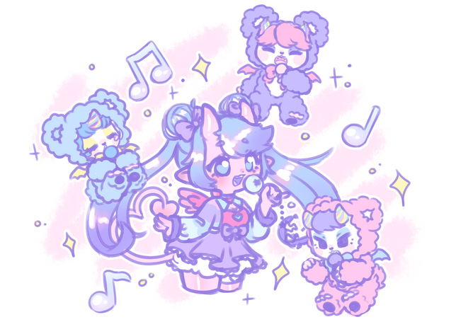 Multiple Chibi Character Sketch